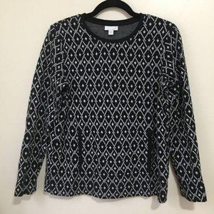 J. JILL textured pocket front sweatshirt top AT9